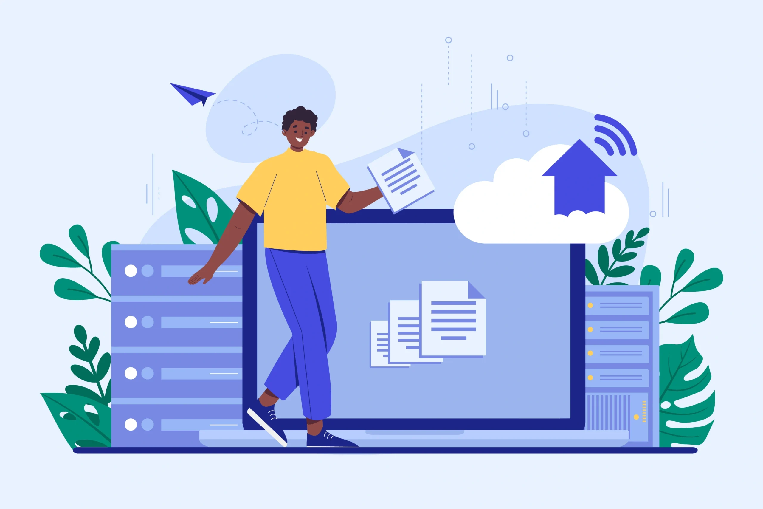 File Hosting Illustration