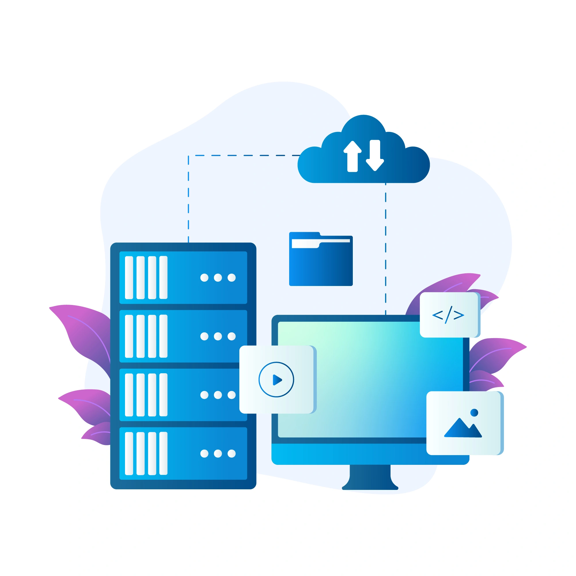 Database Hosting Illustration
