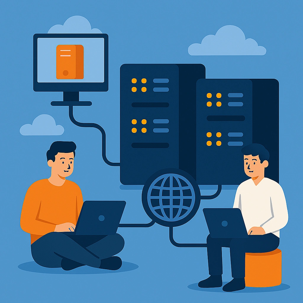 Shared Hosting Illustration