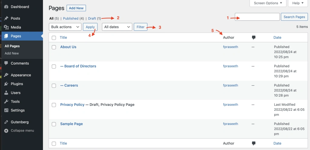 WordPress plugins setup